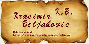 Krasimir Beljaković vizit kartica